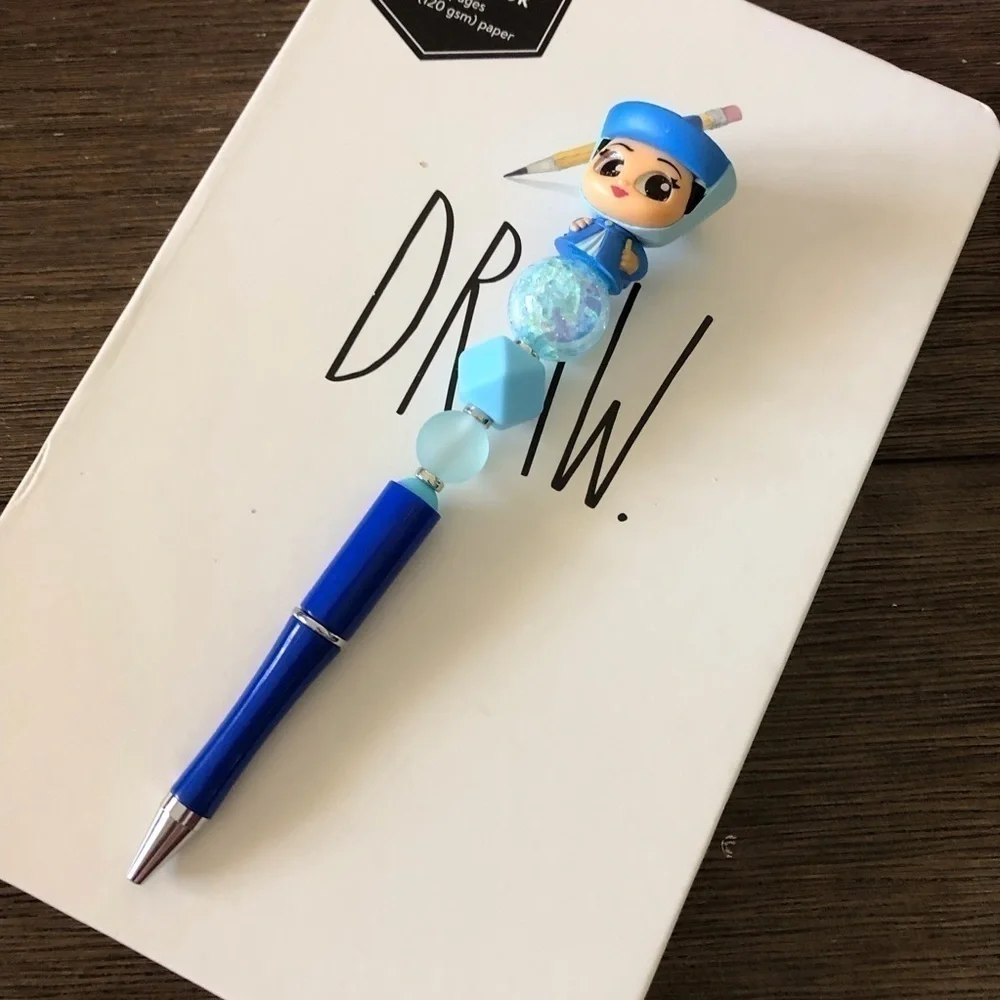 Disney Doorables: Sleeping Beauty: Merryweather handmade beaded pen
